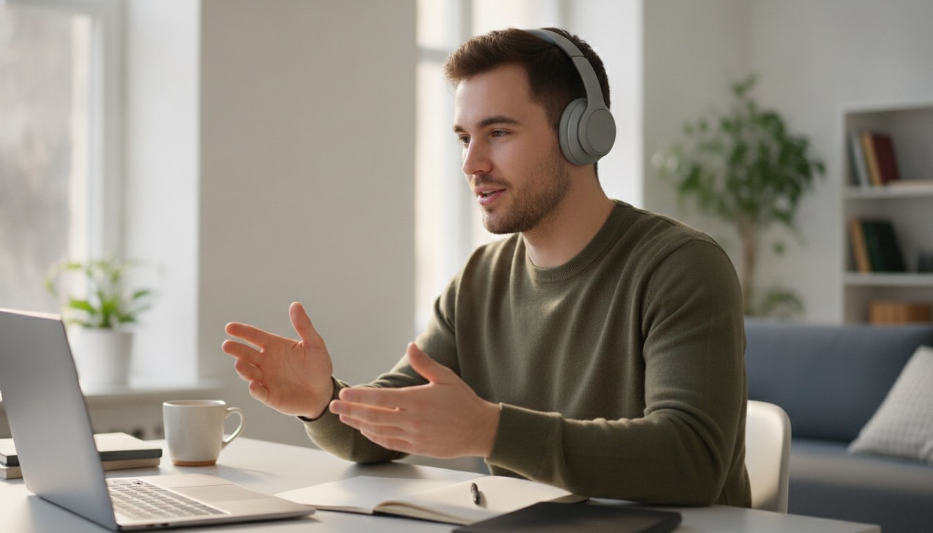 How does noise cancelling work in headphones shown with earcup microphones