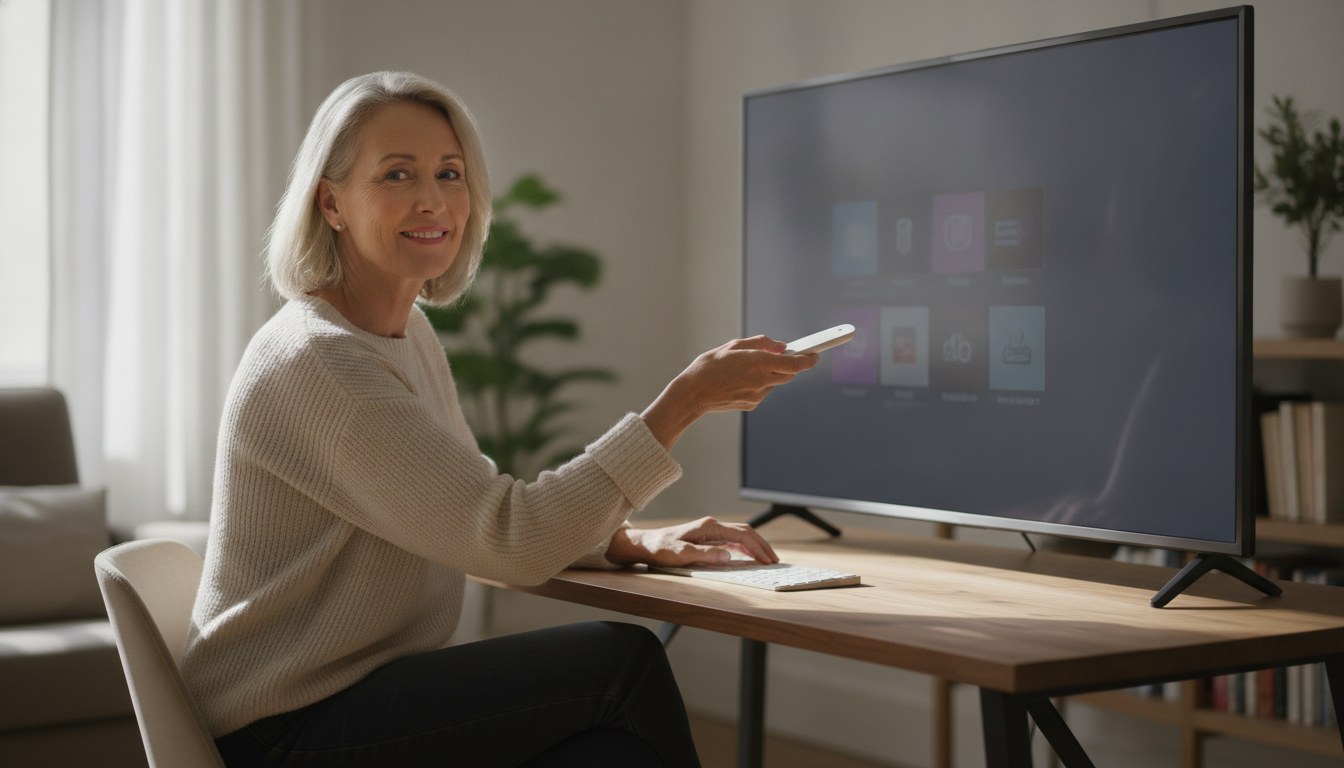 Side-by-side OLED vs QLED televisions in a living room showing deep black contrast against bright daylight color