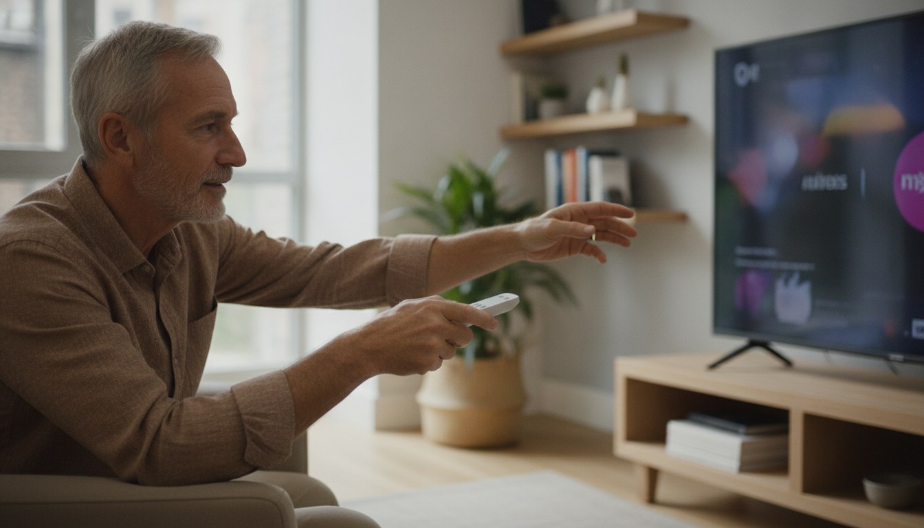A TV displaying a fast-motion sports scene with sharp, smooth movement, illustrating the difference in TV refresh rate between 60Hz vs 120Hz